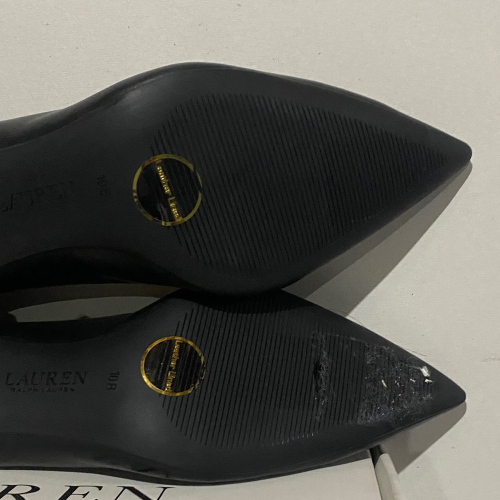 Ralph Lauren Black Leather Heels - Picture 11 of 13